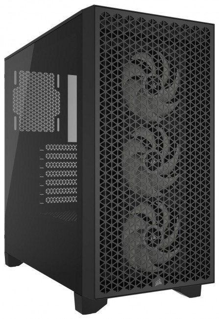 Corsair 3000D RGB Tempered Glass Case, Black - Thumbnail 8