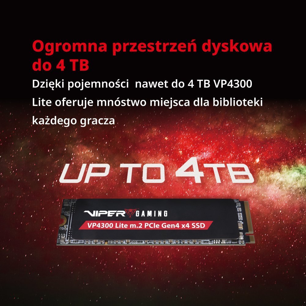 Patriot VP4300 Lite SSD, 2TB, M.2 2280 PCI-E x4 Gen4 NVMe - Thumbnail 9