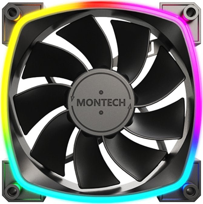 Montech RX120 PWM Fan, 120 mm, Black - Image 1