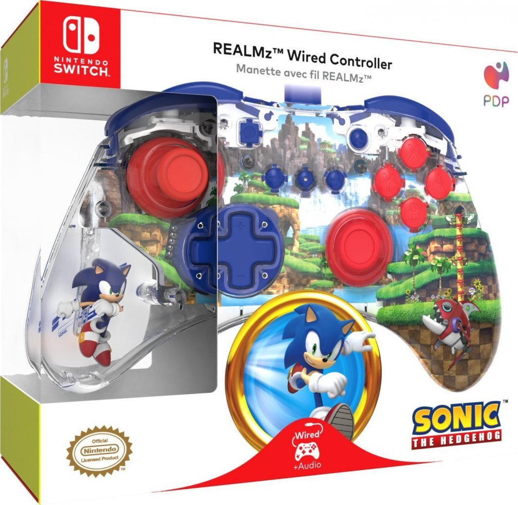 PDP RealMz Sonic Green Hill Zone Controller, Wired, Multicolor - Thumbnail 7