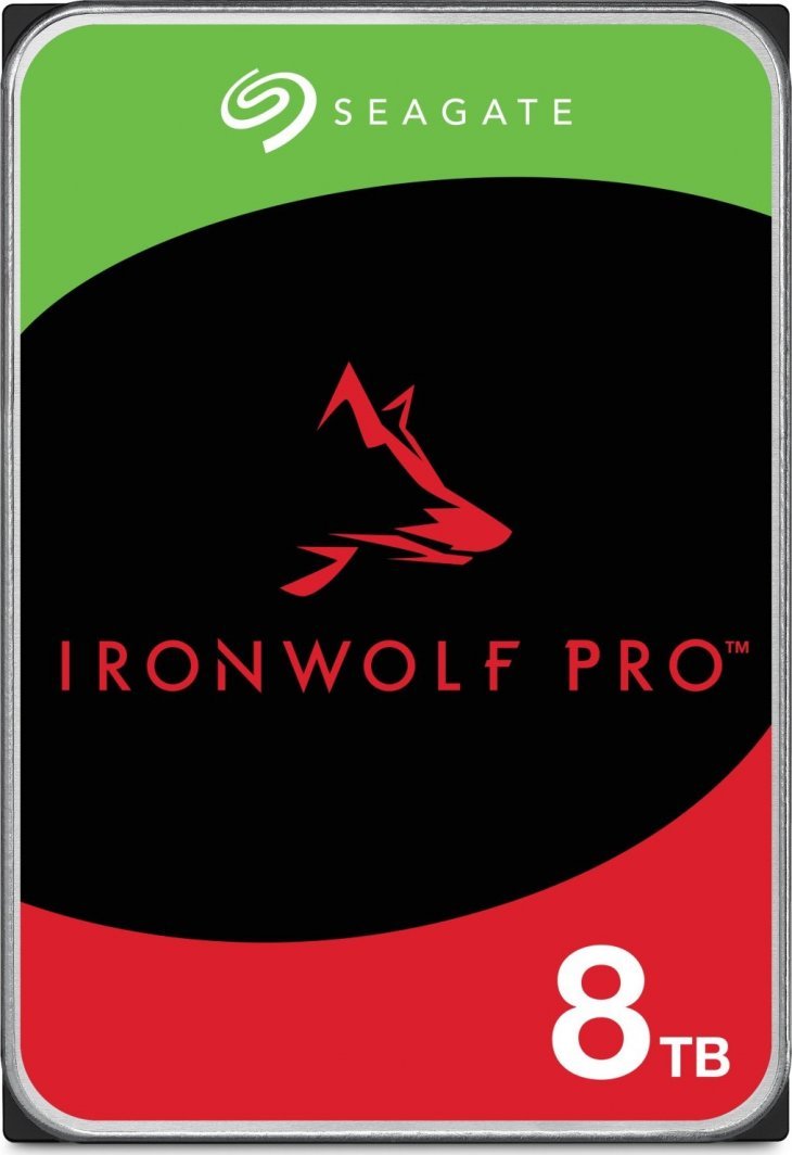 Seagate IronWolf Pro Disk, 8TB, 3.5", SATA III, Black - Image 1
