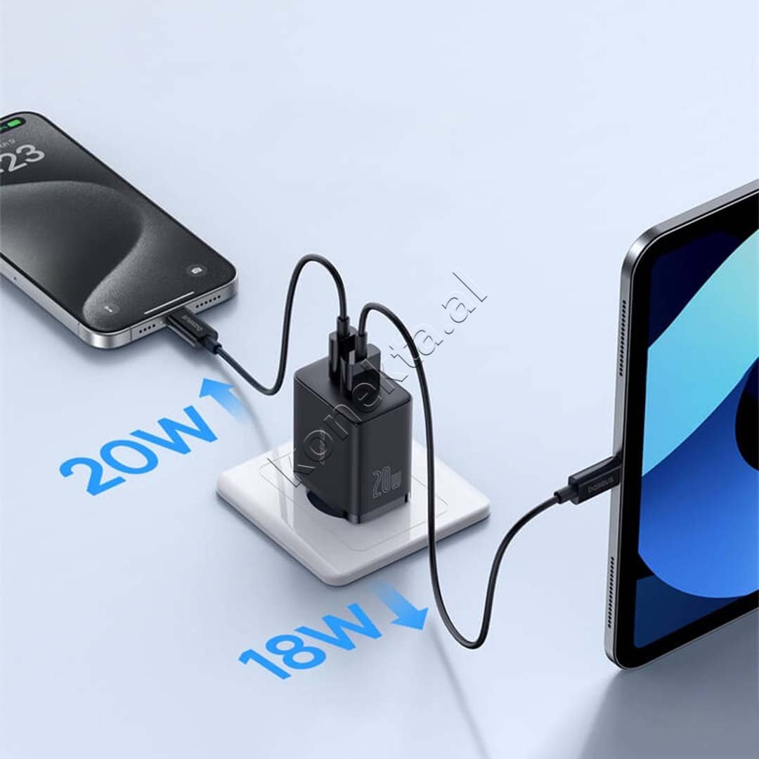 Baseus 20W Charger with 2 USB-C and USB-A Ports - Thumbnail 3