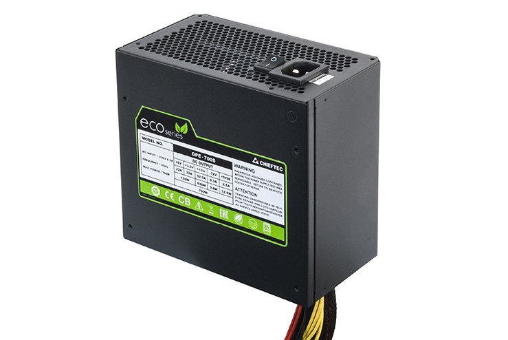 Chieftec GPE-500S Power Supply, 500W, 80 PLUS, 120 mm, Black - Thumbnail 2