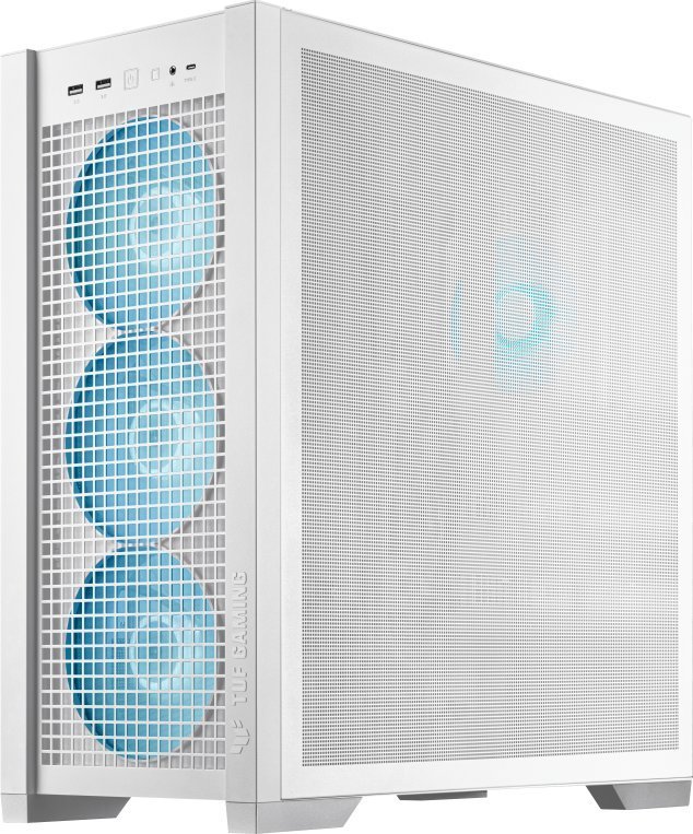 ASUS TUF Gaming GT302 TG ARGB Case, White, Midi Tower - Thumbnail 4