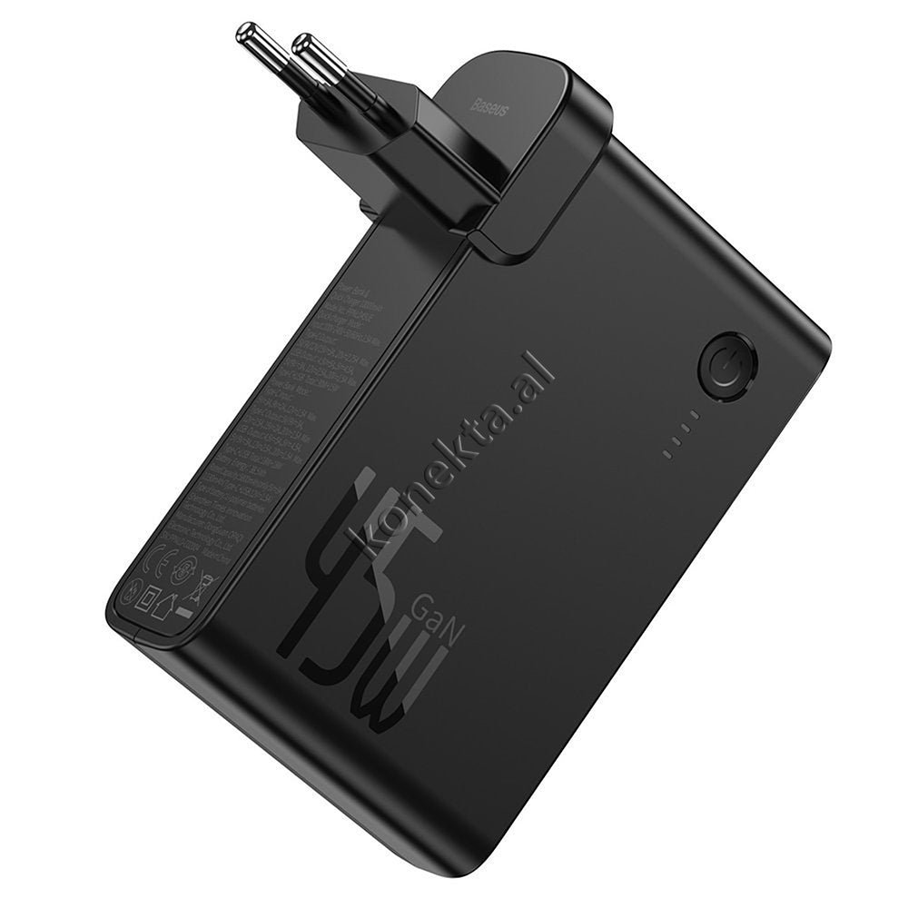 Baseus 2 in 1 Charger and Power Bank, 45W, 10000mAh, Black - Thumbnail 3
