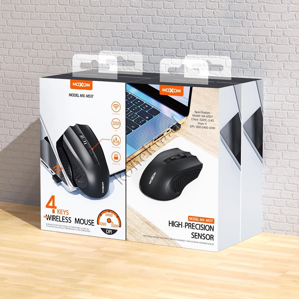 MOXOM Wireless Mouse, Black - Thumbnail 2