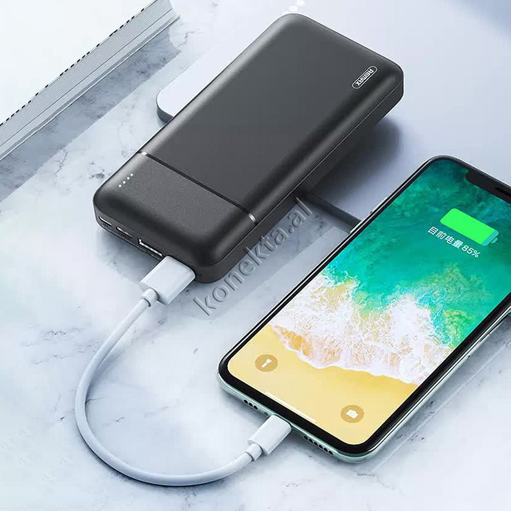 WK 20000mAh Power Bank, 2 Ports, Black/White - Thumbnail 6
