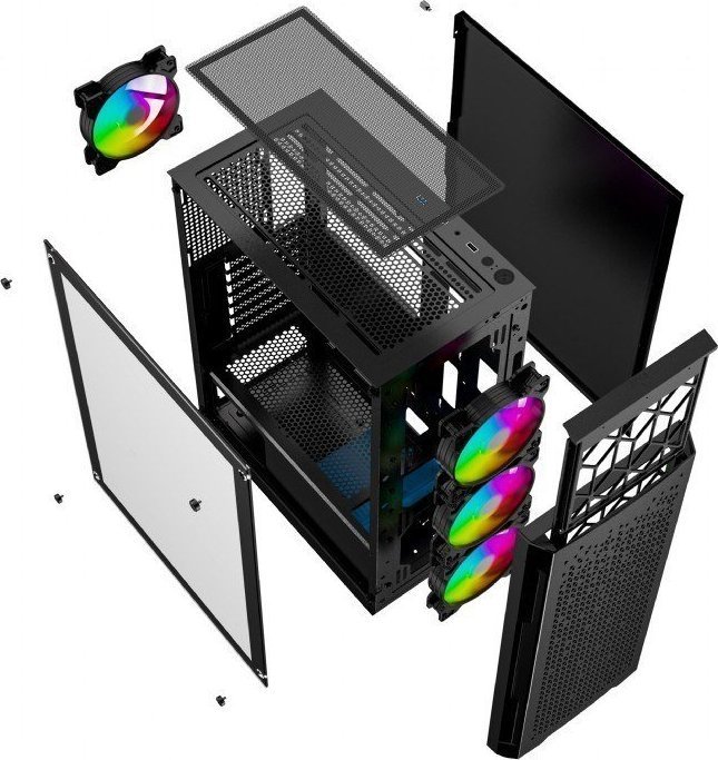 Gembird Fornax 400X Case, ARGB, Midi Tower - Thumbnail 2