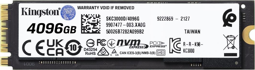 Kingston KC3000 SSD, 4TB, M.2 2280 PCI-E x4 Gen4 NVMe - Thumbnail 3