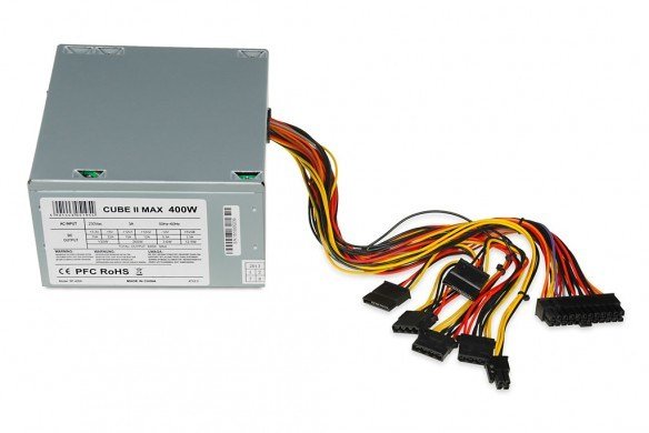 iBOX CUBE II Power Supply, 20+4 pin ATX, 400 W, Silver - Thumbnail 3
