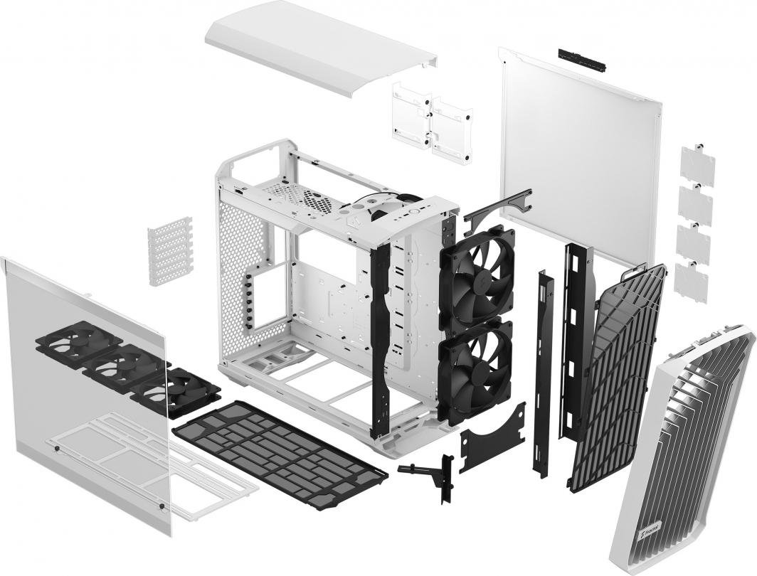 Fractal Design Torrent TG Clear Tint Case, White, Full Tower - Thumbnail 20