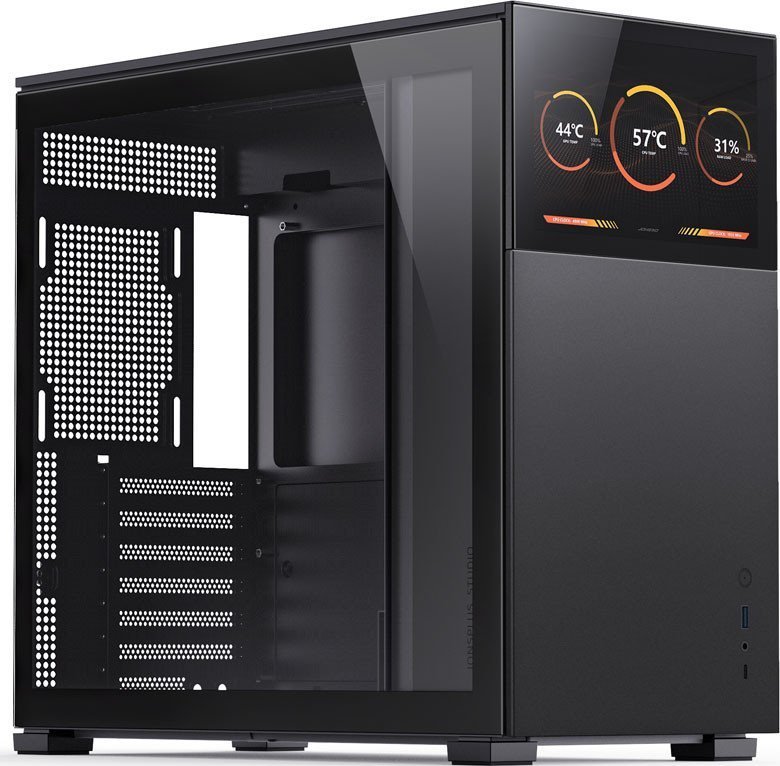 Jonsbo D41 Case, Tempered Glass, Black - Image 1