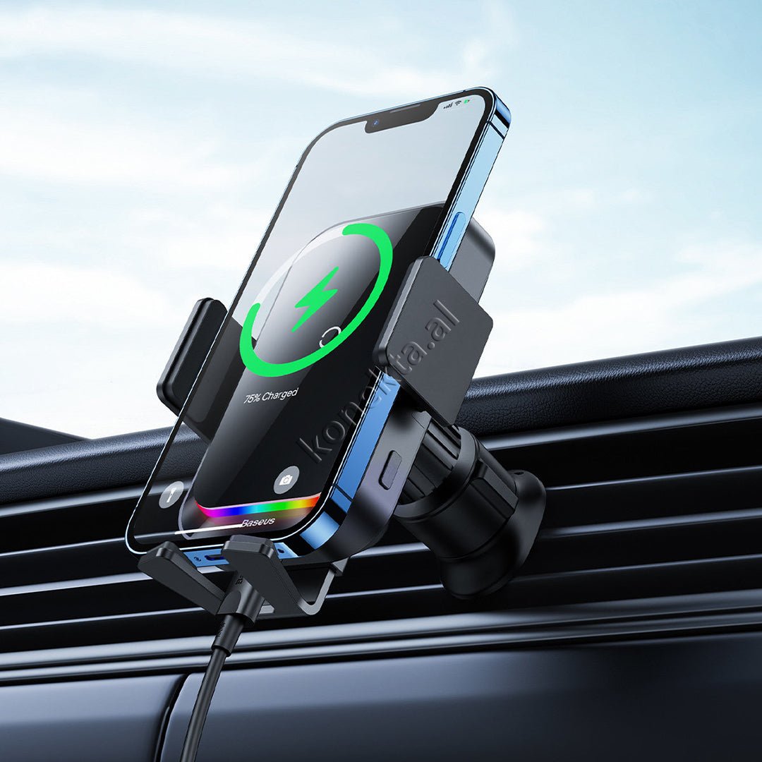 Baseus Mbajtese Celulari Per Makine Me Karikim Wireless, E Zeze - Thumbnail 11