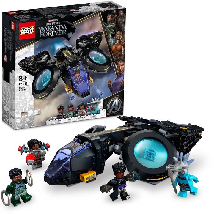 LEGO Marvel 76211 Shuri's Sunbird Jet, 355 Pieces - Image 1