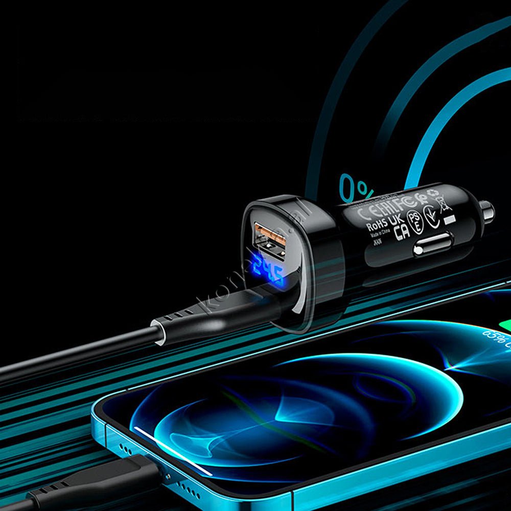 AceFast Car Charger 66W with USB and Type-C Ports - Thumbnail 9