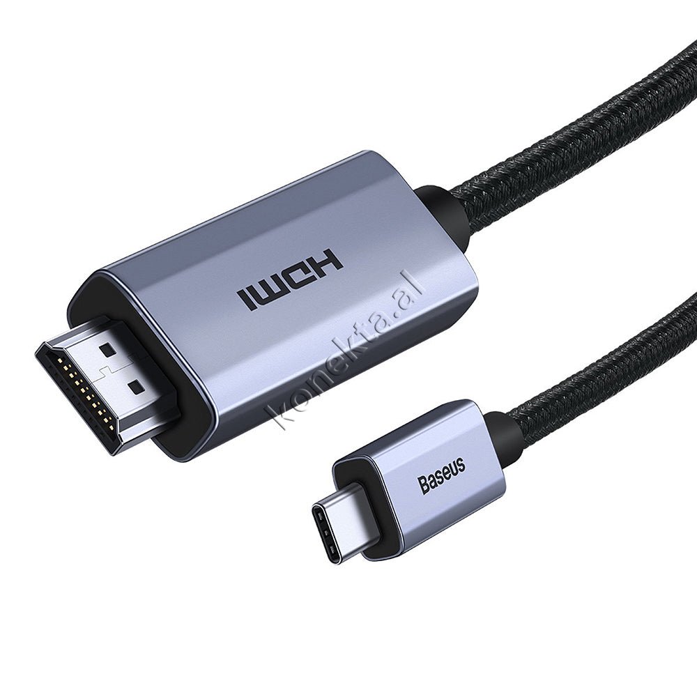 Baseus Type-C to HDMI Adapter Cable, 1m & 2m, Black - Thumbnail 4