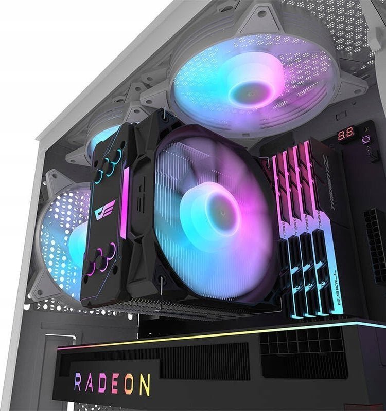 Darkflash DK352 Mesh ARGB Case, White, Midi Tower - Thumbnail 10