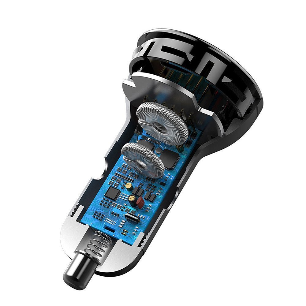 Baseus Fast Charge Car Charger, Black, 45W, 2 Ports USB/Type C - Thumbnail 5
