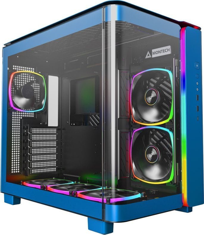 Montech King 95 Pro ARGB Case, Blue, Midi Tower - Image 1