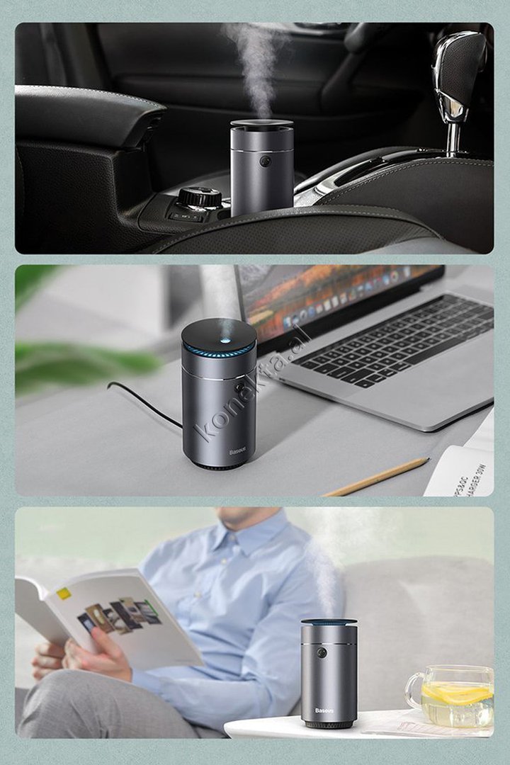 Baseus Aromatherapy Air Purifier, 75ml, Grey / Silver - Thumbnail 2