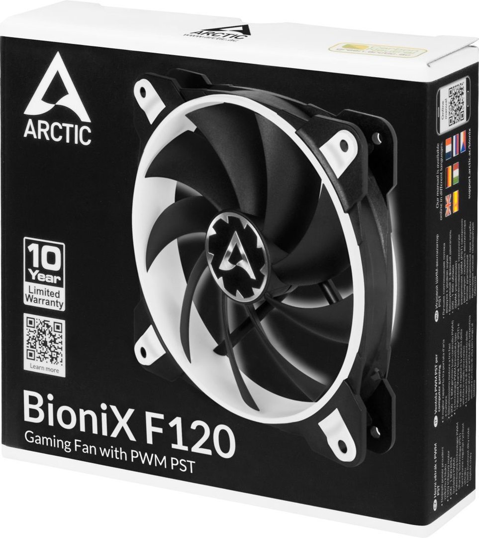 Arctic BioniX F120 Cooler, 120 mm, White / Black - Thumbnail 5