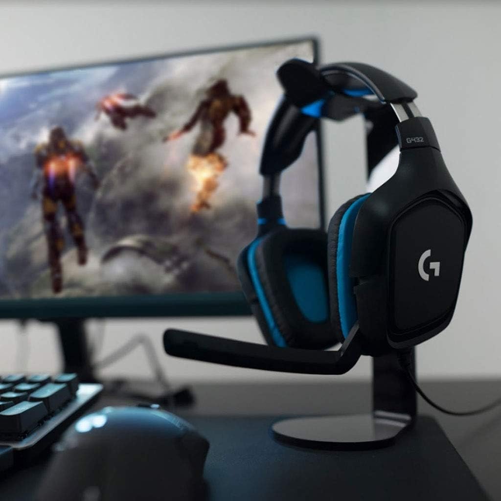 Logitech G432 Gaming Headset, Black/Blue - Thumbnail 8