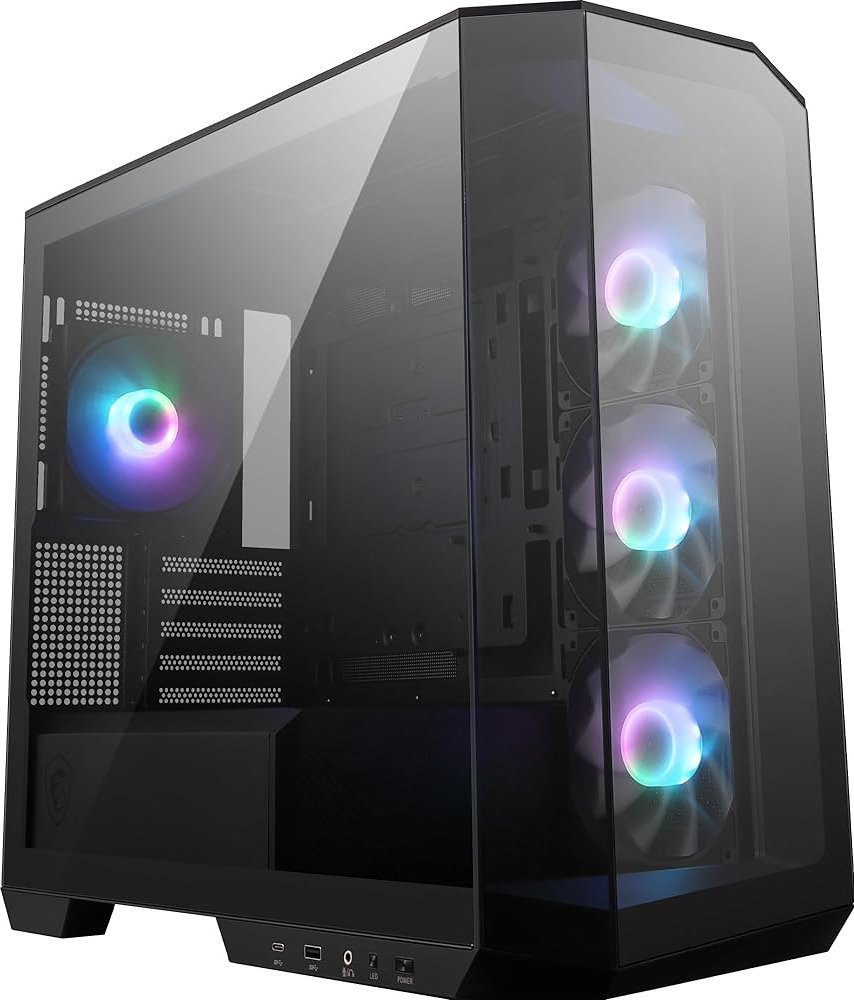 MSI MAG Pano M100R PZ ARGB Case, Black, Mini Tower - Image 1