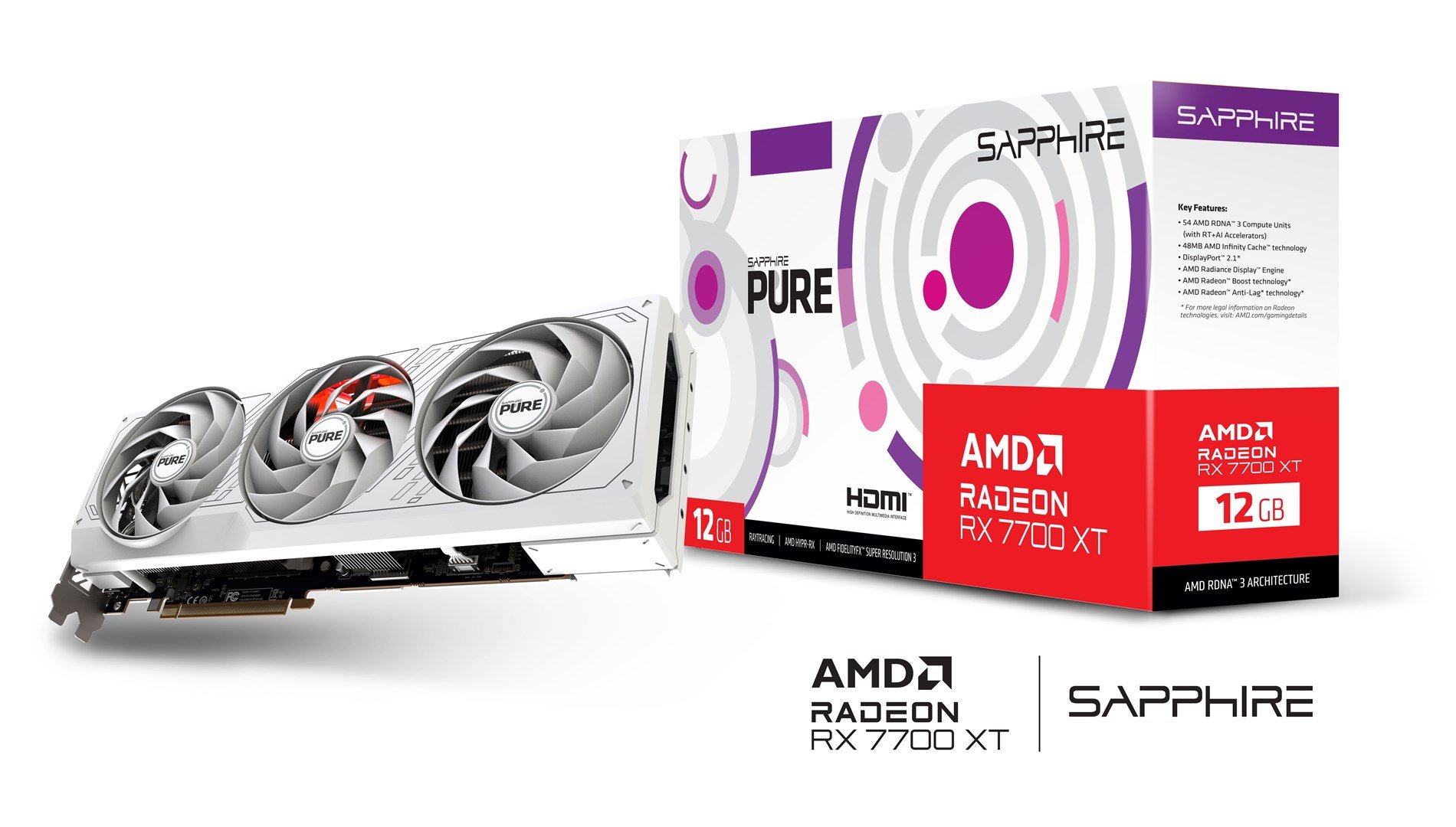 Sapphire Pure Radeon RX 7700 XT Graphics Card, 12GB GDDR6 - Thumbnail 7
