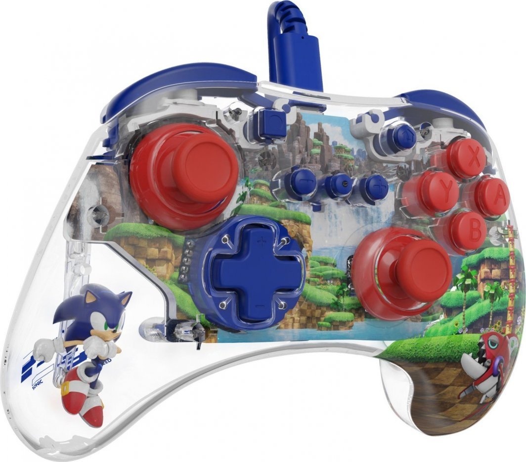 PDP RealMz Sonic Green Hill Zone Controller, Wired, Multicolor - Thumbnail 2