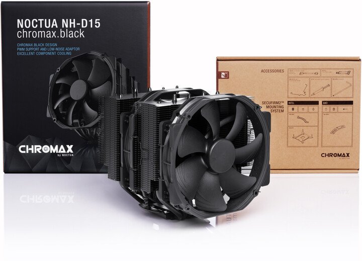 Noctua NH-D15 Cooler, Chromax Black - Thumbnail 4