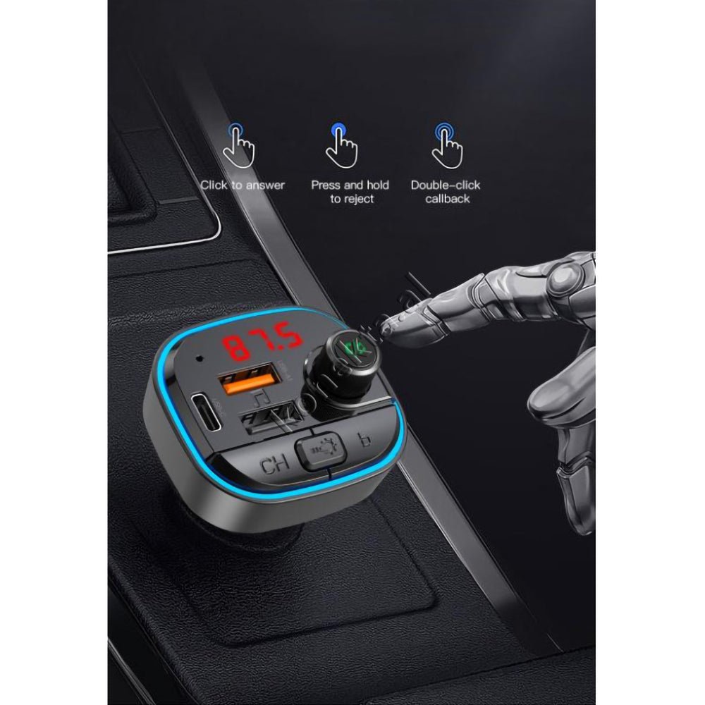 XO Car Bluetooth MP3 Charger Adapter with LED Lighting and Digital Panel - Thumbnail 5