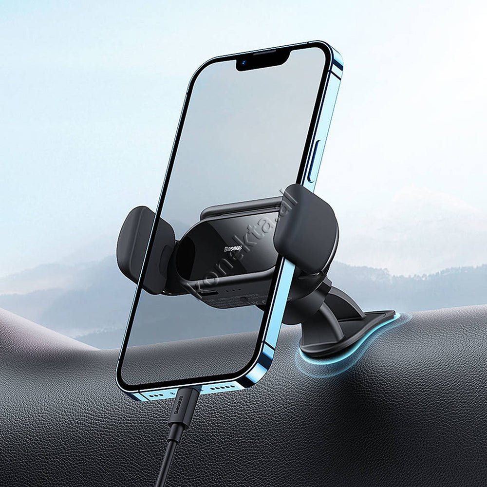 Baseus Car Phone Holder with Sensor Grip and Solar Panel - Thumbnail 10
