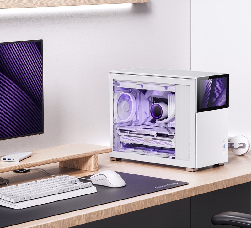 Jonsbo D31 Screen Case, White, Mini Tower - Thumbnail 5