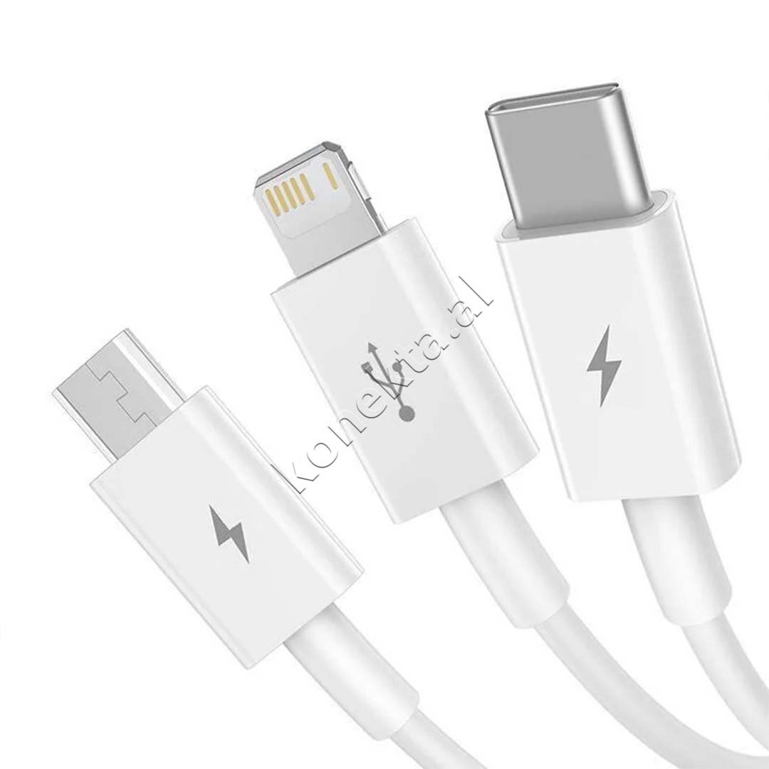 Baseus Charging Cable USB M+L+C 3.5A 1m - Thumbnail 4