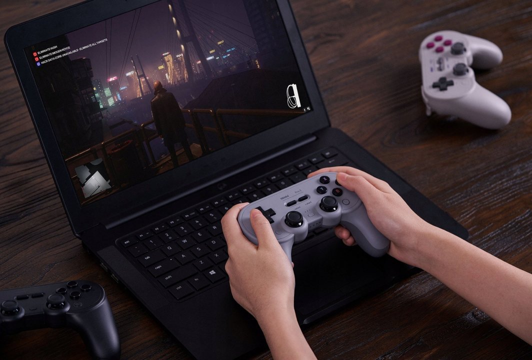 8BitDo Pro 2 Controller, Wireless, Grey - Thumbnail 5
