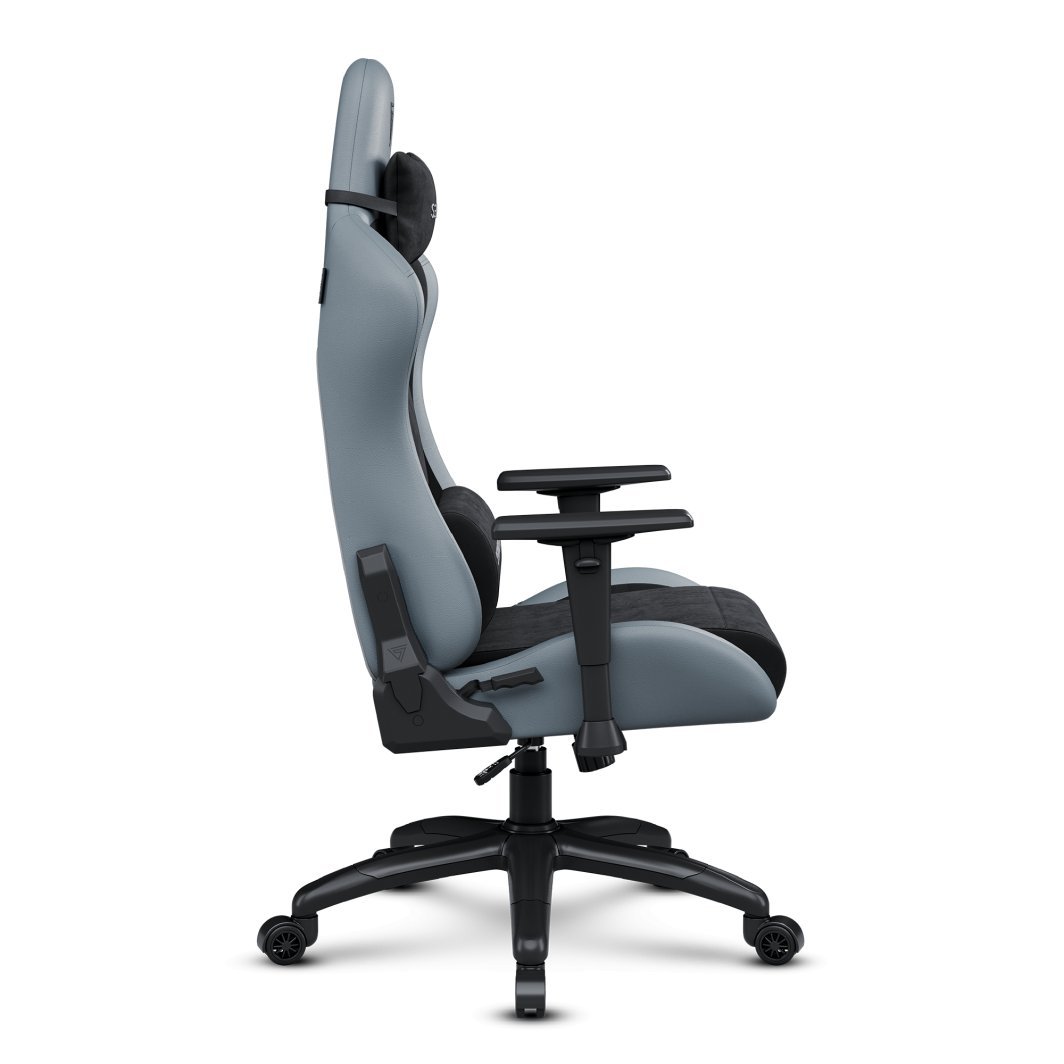 SENSE7 Spellcaster FUKU XL Chair, Material+Leather, Black/Grey - Thumbnail 4