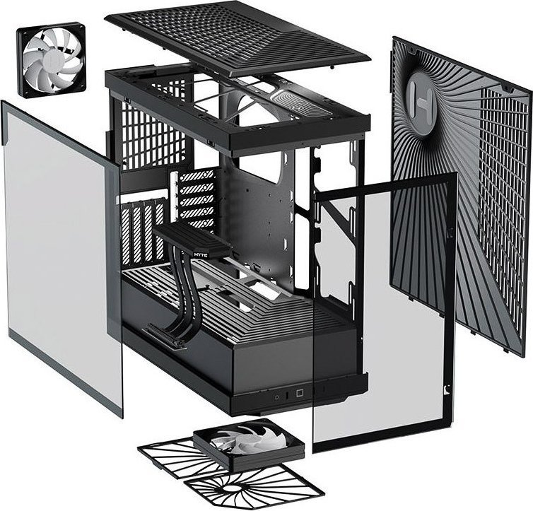 Hyte Y40 Case, Black, Midi Tower - Thumbnail 7