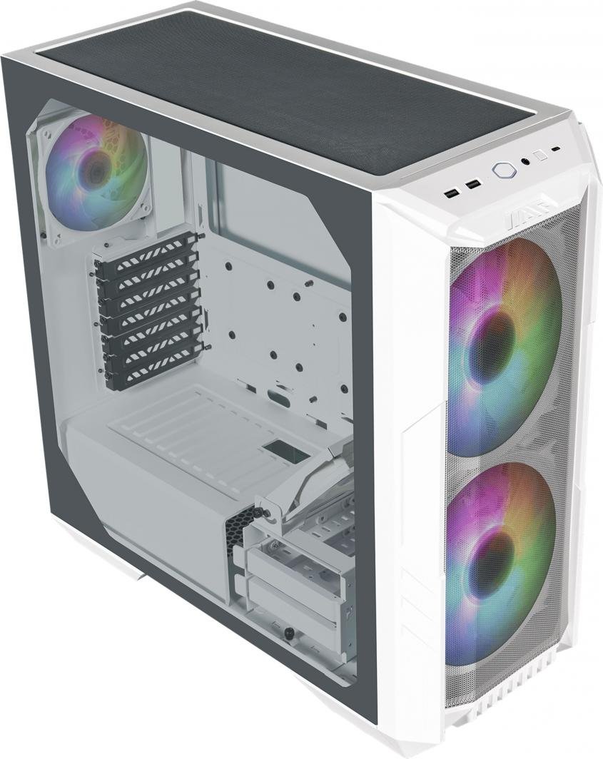 Cooler Master HAF 500 ARGB Case, White, Midi Tower - Image 1