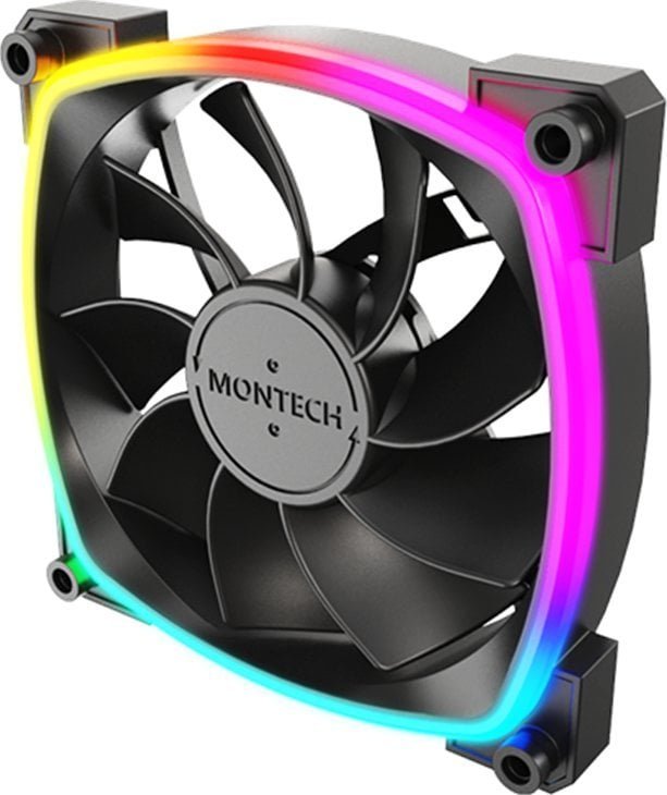 Montech RX120 PWM Fan, 120 mm, Black - Thumbnail 2