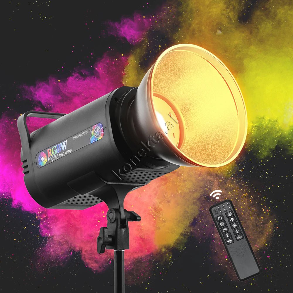 tjetertjeter LED RGB Light with SoftBox, 500W, Tripod 1.7m - Thumbnail 2