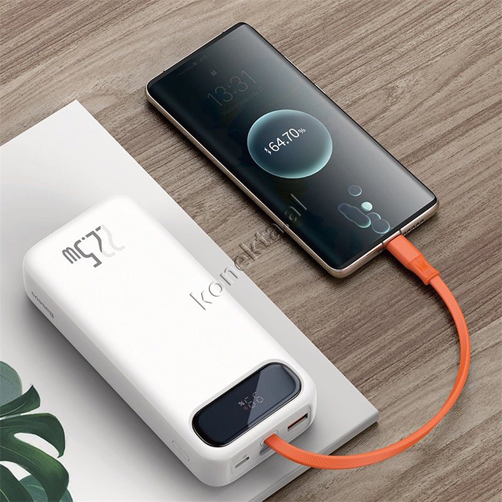 Baseus Battery, 10000mAh & 20000mAh, Black / White, 2 Ports and 1 Type-C Cable - Thumbnail 18