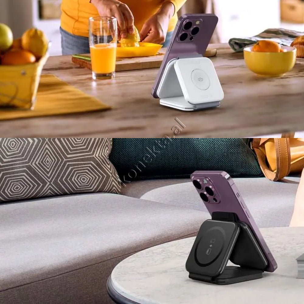REMAX Wireless Charger, White, 3 in 1, Foldable, 22.5W - Thumbnail 4