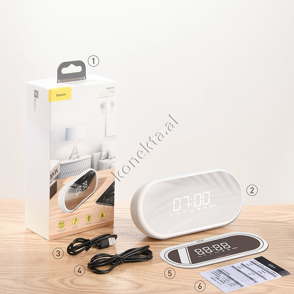 Baseus Bluetooth Speaker, White / Black - Thumbnail 15