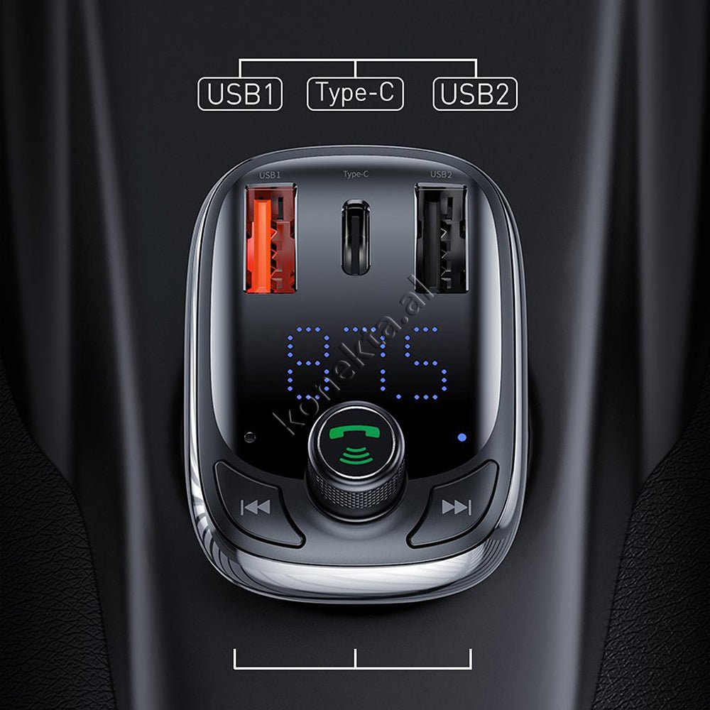 Baseus Karikues I Shpejte 36w Makine Me Mp3 Me Bluetooth Dhe Panel Digjital - Thumbnail 12
