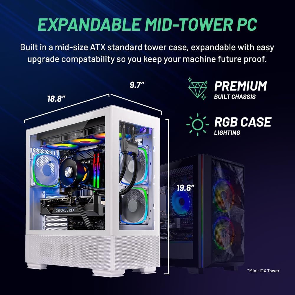 SKYTECH AZURE 2 Gaming Desktop, Core i7-12700F, 32 GB RAM, 1 TB SSD, NVIDIA RTX 4070 8GB - Thumbnail 7