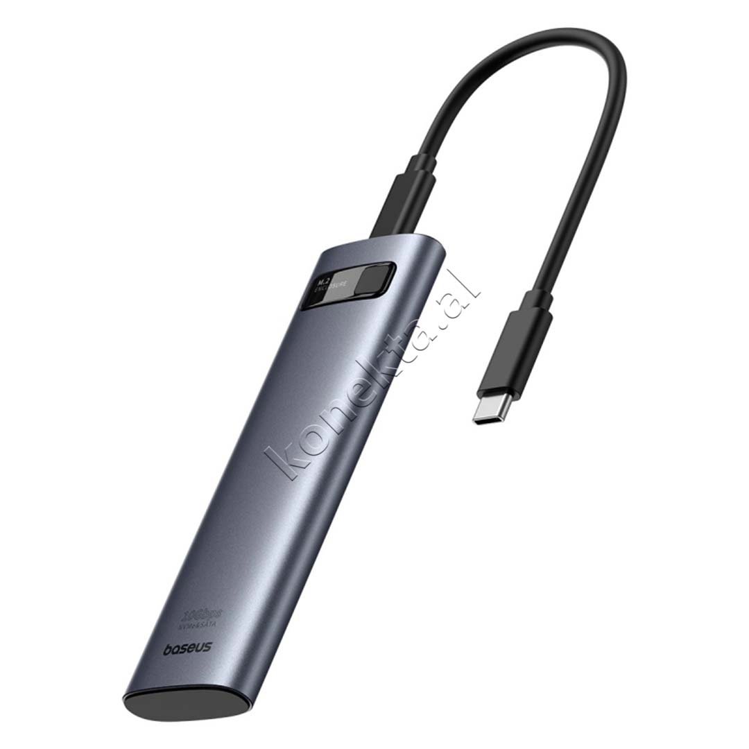 Baseus SSD M.2 NVME Dhe SATA Reader, Type-C - Image 1