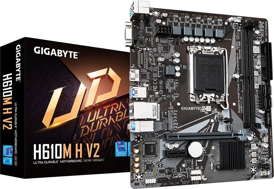 Gigabyte Intel H610 Motherboard, 64GB DDR5, Micro ATX - Image 1