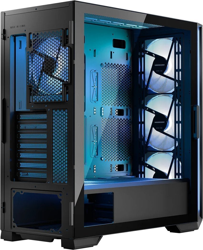 Modecom Horizon Flow ARGB Case, Black, Midi Tower - Thumbnail 5