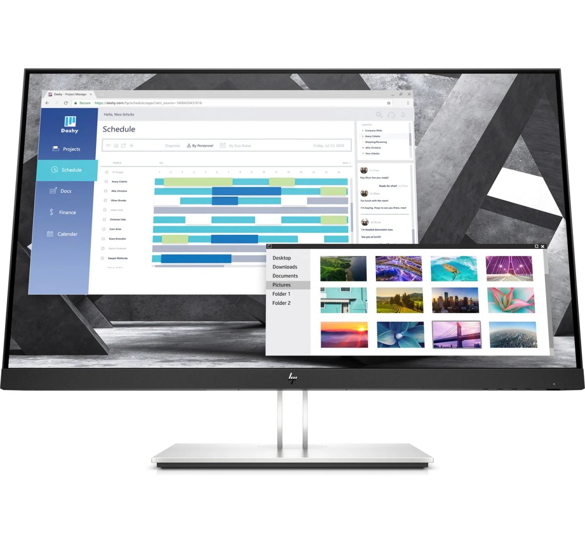 HP EliteDisplay E27Q G4 Monitor, 27" IPS LED, 2560x1440 2K, 60Hz - Thumbnail 3