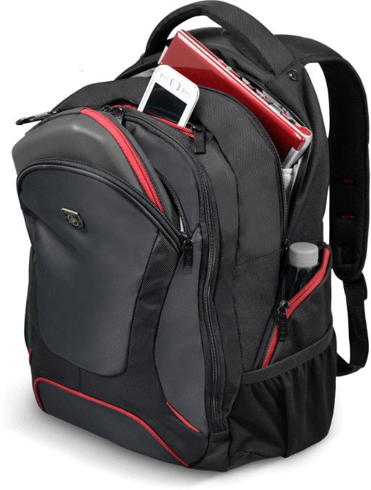 Port Designs COURCHEVEL Laptop Bag, Red and Black - Thumbnail 2